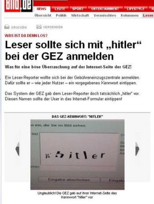 Jetzt neu: Hitler wird mit "W" geschrieben...