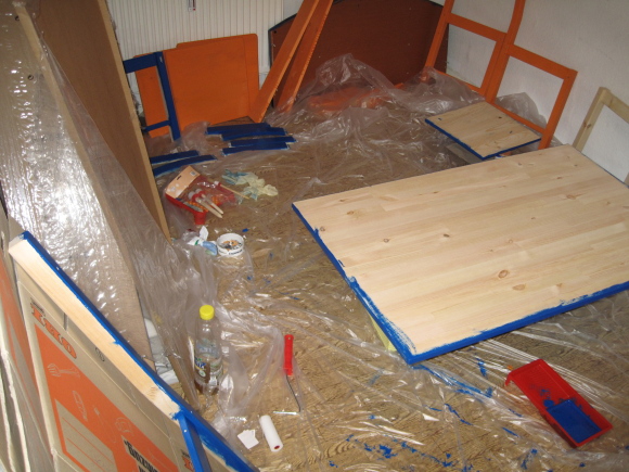 Work in Progress - die Esstischgarnitur in der WG